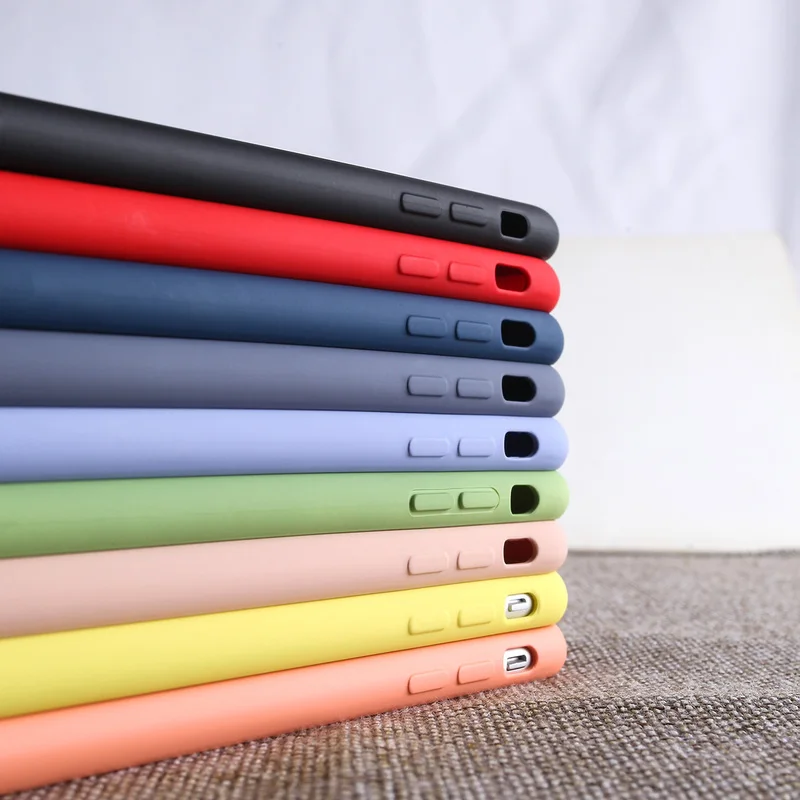 

Original Liquid Cases For iPhone 8 Plus XR XS Max 6 6s Phone Back Covers For iPhone X 6 6s 7 Plus Soft Shockproof Silicone Coque