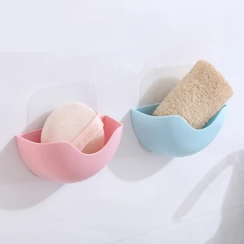 

Creative Suction Cup Storage Box Soap Box Rangement Salle De Bain Bathroom Storage Gadgets Household Items Bathroom Accessories
