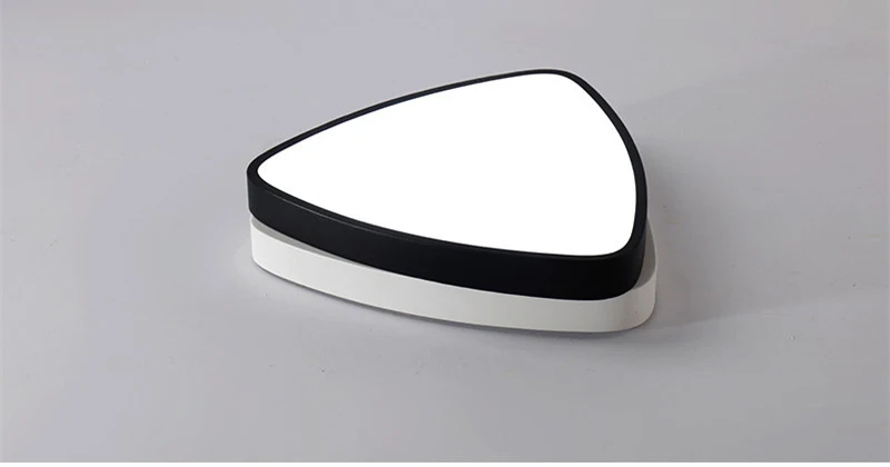 Элегантный современный белый черный круглый квадратный треугольник домашний светодиодный светильник ing потолочный светильник с пультом дистанционного управления для спальни