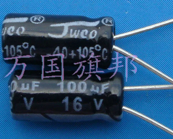 100 мкФ 100 uf Алюминиевый электролитический конденсатор, алюминиевая крышка, 16В 3,5 юаней 100 только в том случае