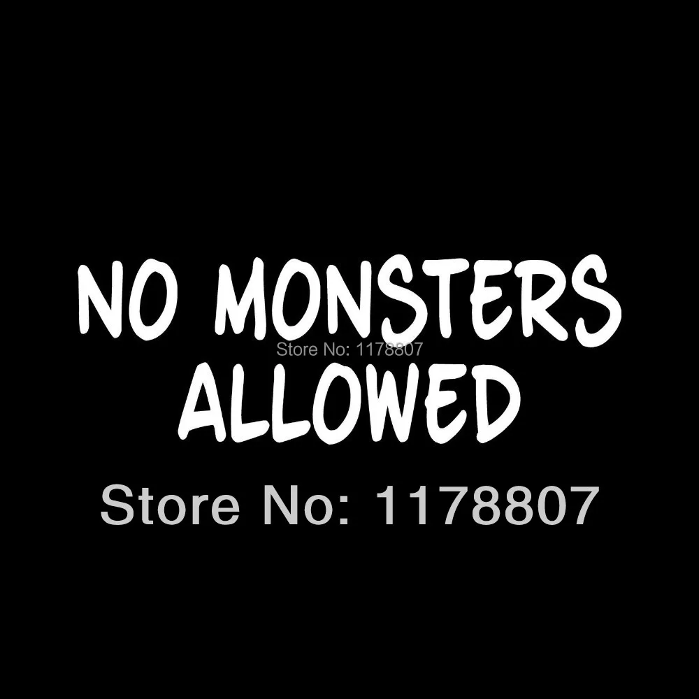 TIDAK ADA MONSTER DIPERBOLEHKAN Sticker Untuk Mobil Jendela Decor