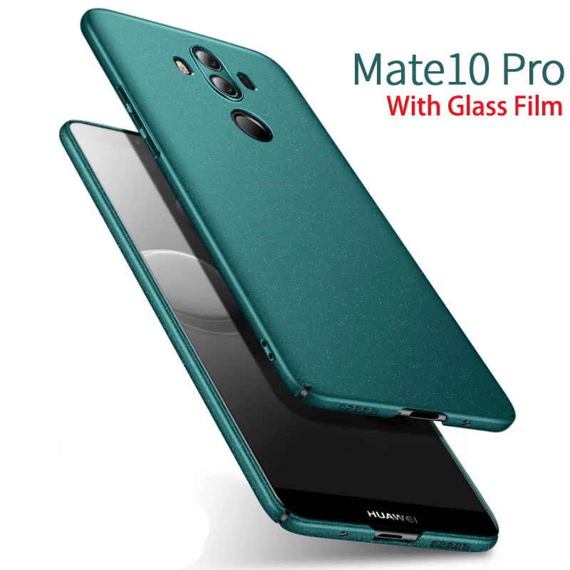 Стеклянная пленка! Для Huawei Mate 10 pro оригинальный Матовый Жесткий чехол с полным