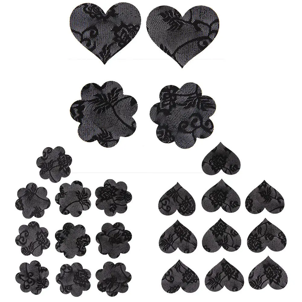 Black Pasties | Flower Nipple Covers