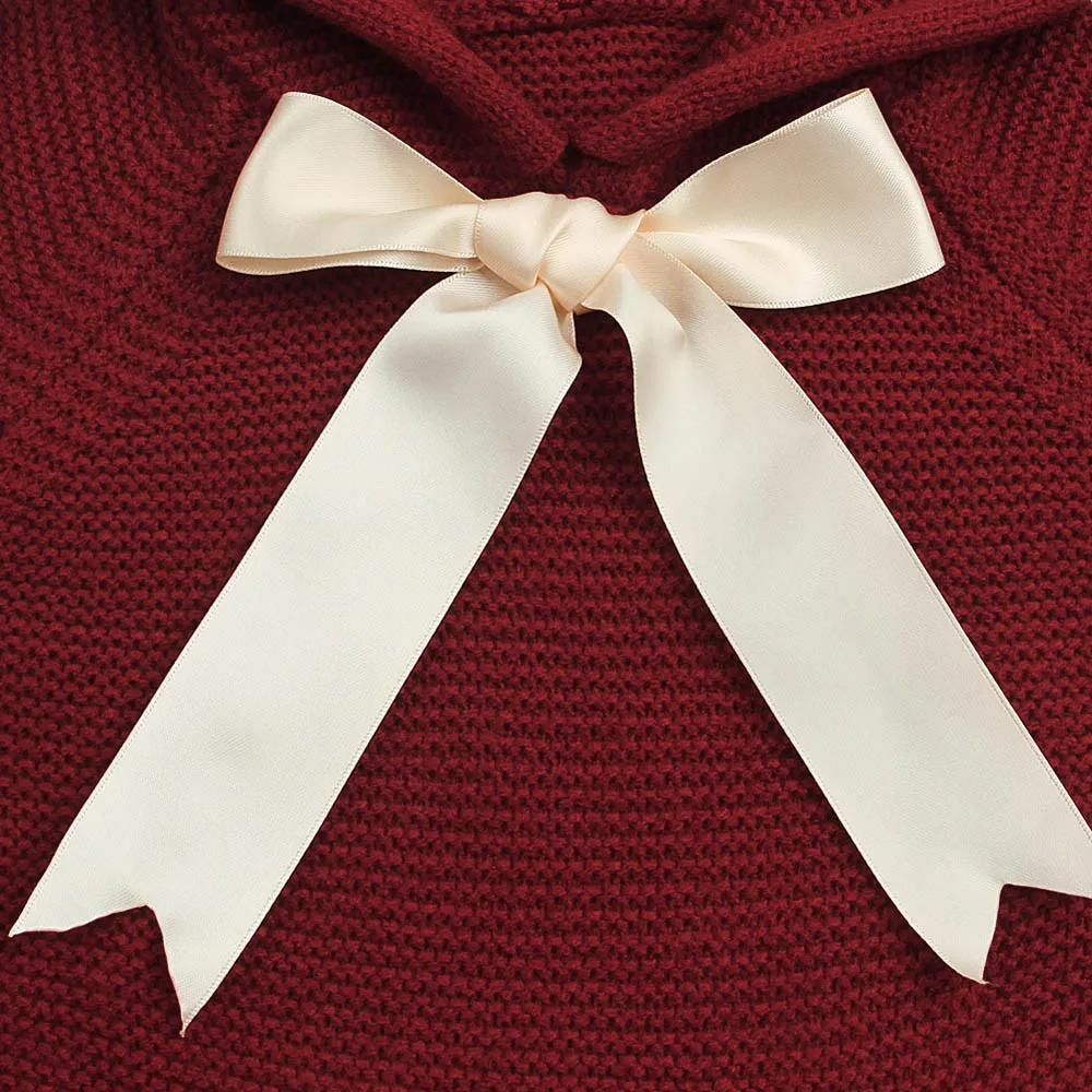 Детский свитер для девочек; Детский кардиган с кисточками; вязаная одежда для малышей; осенние свитера для маленьких девочек с капюшоном; пуловер для малышей