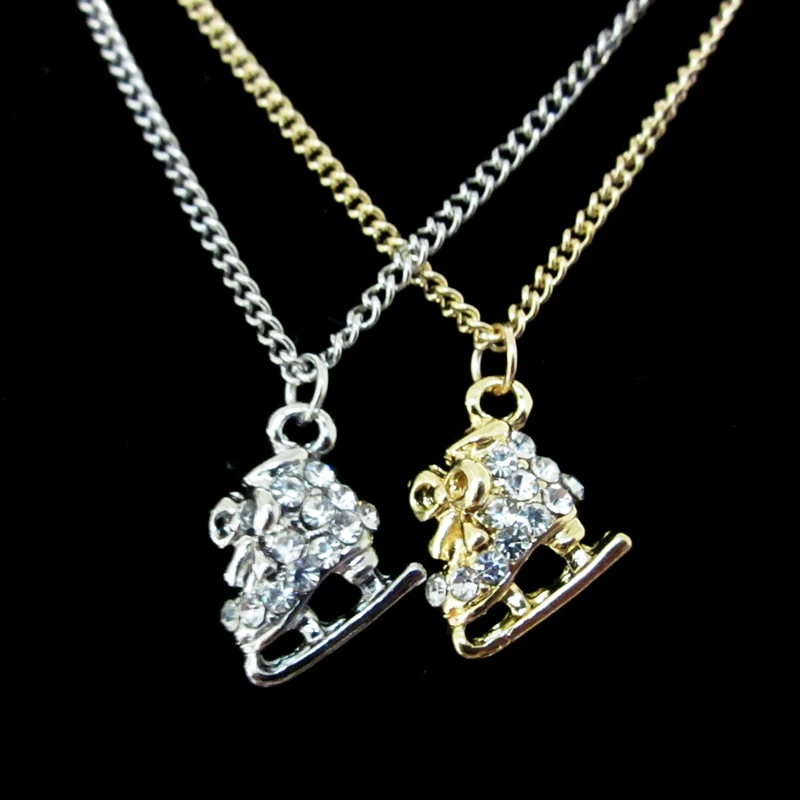 Модные украшения Изящные мини коньки обувь с подвеской и бантом|fashion necklace|necklace