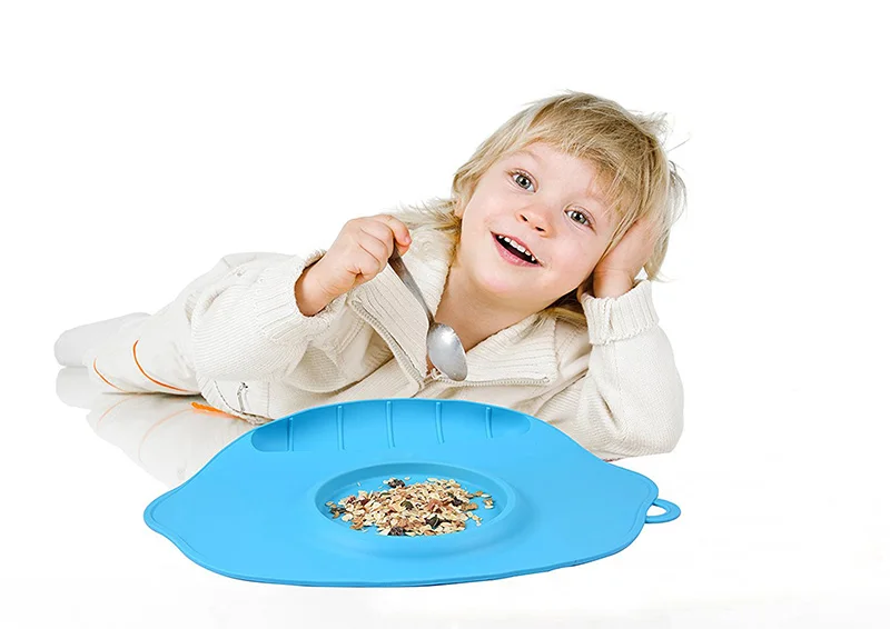 TEENRA 1 шт., силиконовый детский коврик, тарелка для кормления, поднос, тарелка для детской еды, силиконовая подставка на присоске, обеденный стол, подстилка для детей