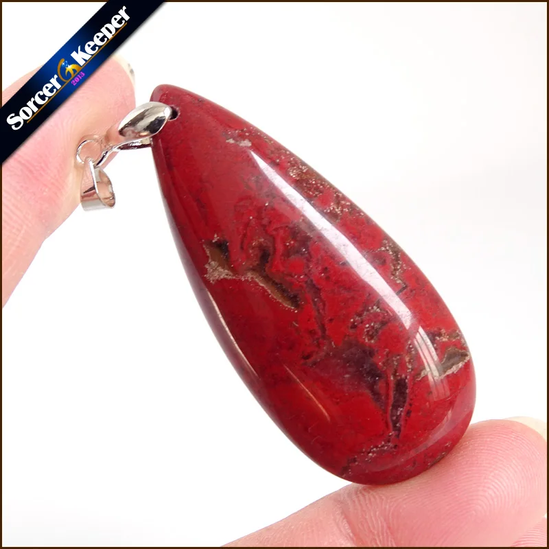 Natural Stone Red River Stone Bijoux Vintage Diy Beads Pendant Costume Jewellery Women Men's Charm Necklace with Gift Box YS531