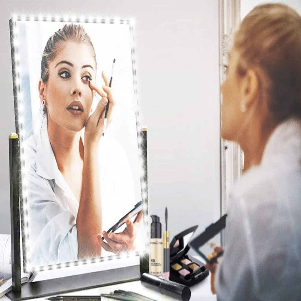 

LED Vanity Mirror Lights Kit Make-up Mirror Light Strip for Vanity Dressing Table, Dimmer, Power Supply, Daylight, 6000K.DC-12V
