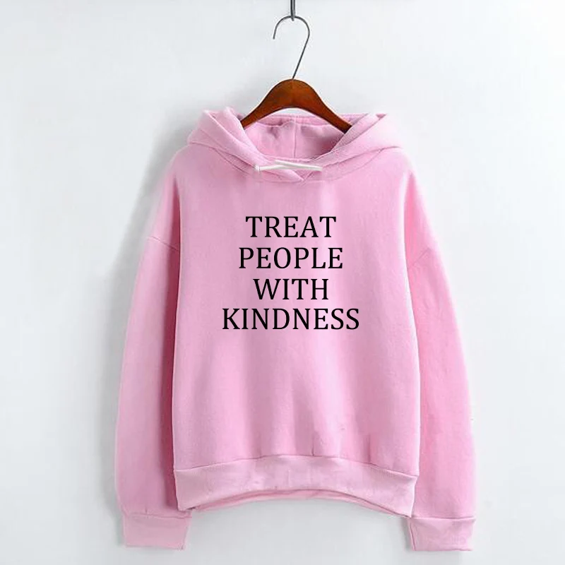 Harry Style Treat People With Kindness Hoodies Women Casual Pullover Fleece Unisex Jumpers Hooded Y