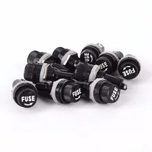 10pcs 5 20mm Black Fuse Holders Insurance Tube Socket Fuse Holder For Insurance Panel Mount Fuse