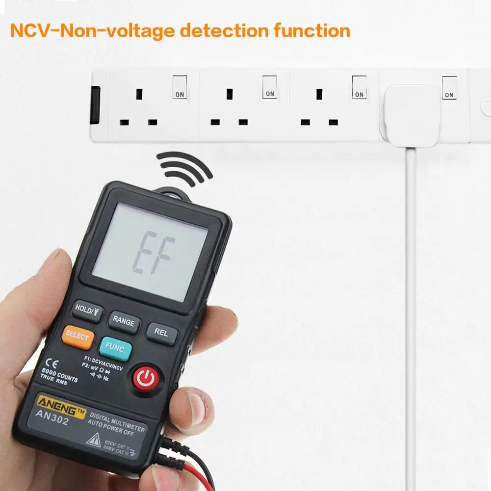 ANENG AN302 портативный тонкий тип карты цифровой мультиметр 8000 отсчетов AC/DC