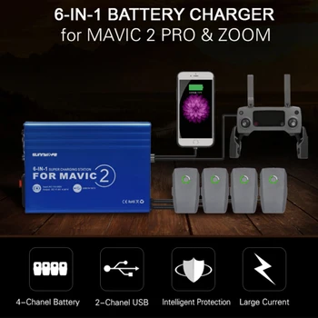 

Mavic 2 pro 6-IN-1 Battery Charger/Remote Controller charger with USB Super Charging Station for DJI MAVIC 2 PRO & ZOOM Drone