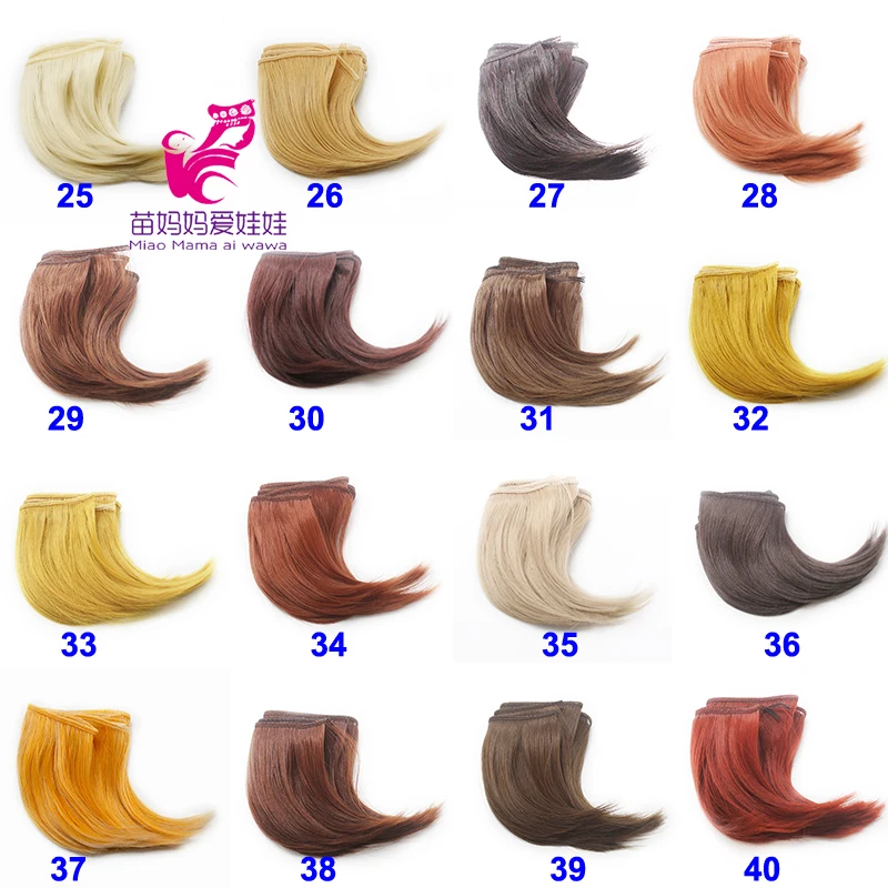 

factory offer 10cm and 15CM doll hair High-temperature Synthetic Doll wigs diy doll hair