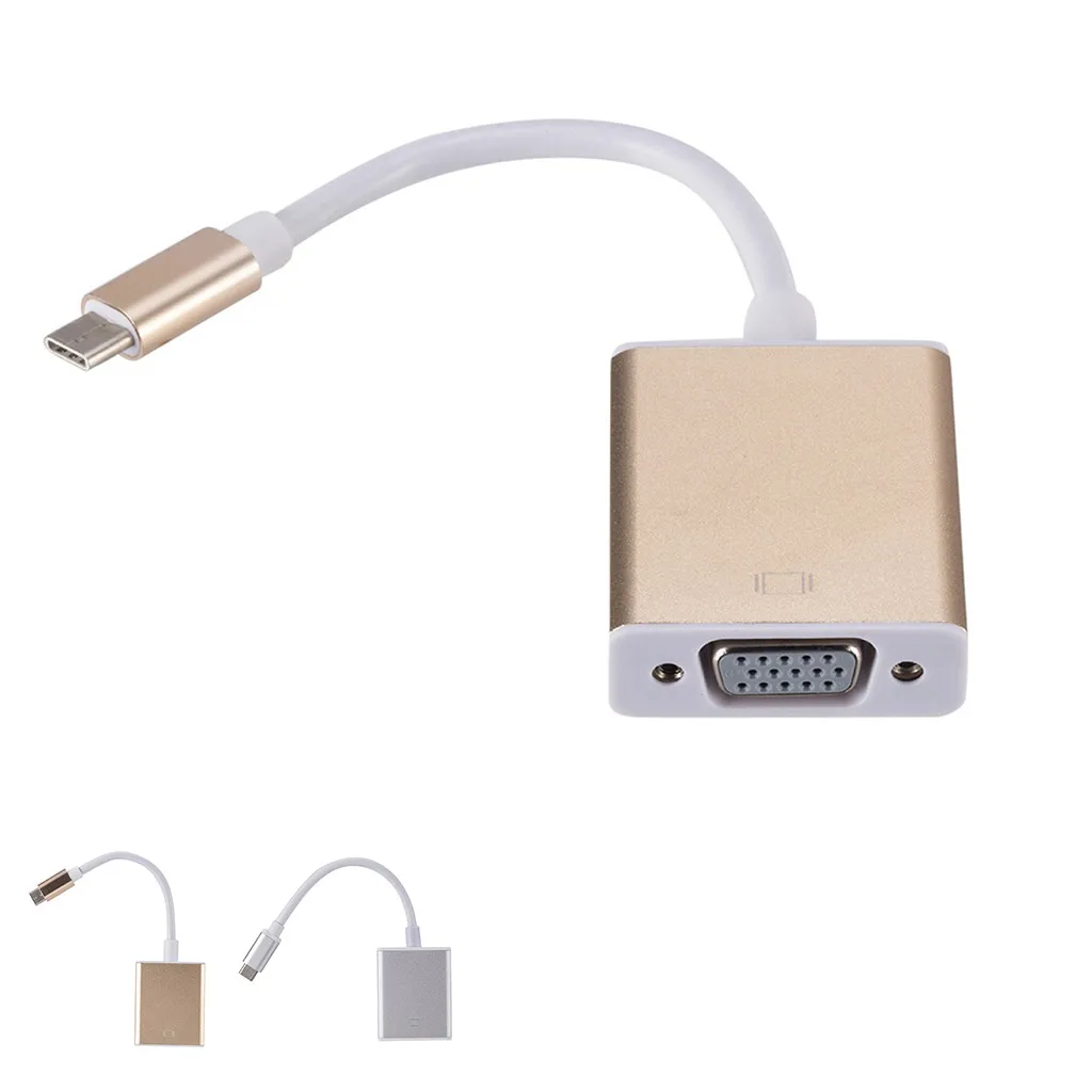 Type-C USB 3,1 мужчина к VGA Женский кабель для Chromebook адаптер для MacBook, Surface Pro 4 Google Chromebook Pixel c