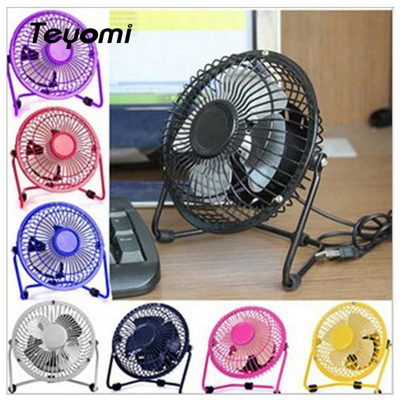 

1PC 4 Inch Portable Mini USB Desk Fan Portable Fan USB 4 Blades Cooler Cooling Fan 360 Degree Up And Down For Home Office School