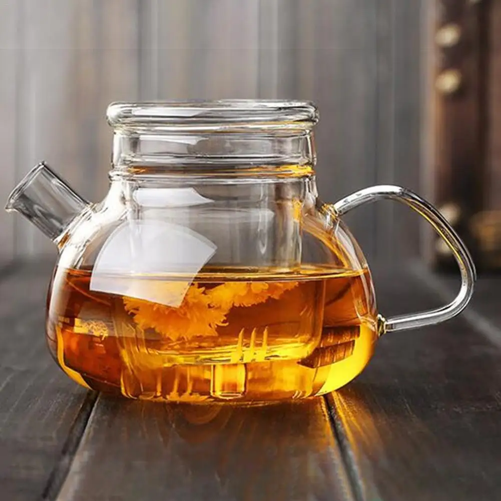 Heat resistant High Borosilicate Glass Tea Pot With Glass Filter and