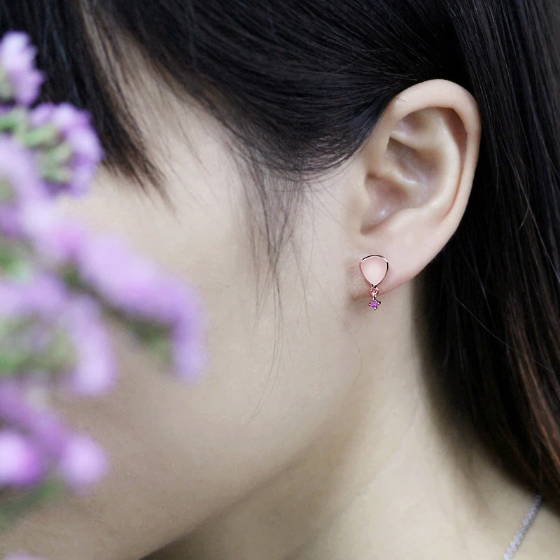 

ZEA Dear Jewelry Hot Selling Jewelry Findings Stud Earrings For Women Trendy Heart Earrings For Wedding Engagement Jewelry Gift