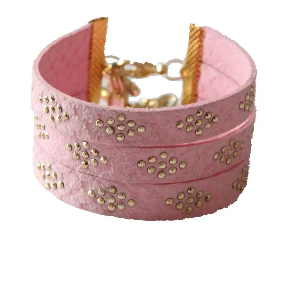 

CirGen,5 Colors,punk Multi layer Leather Chain Inlay Crystal C Pendant Charm Cuff Bangle Bracelet Women Jewelry Item,C59