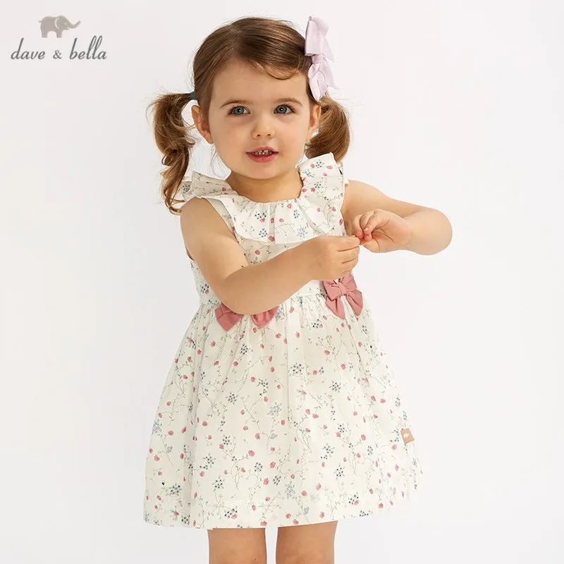 Summer baby girl's princess cute bow floral dress children fashion ...