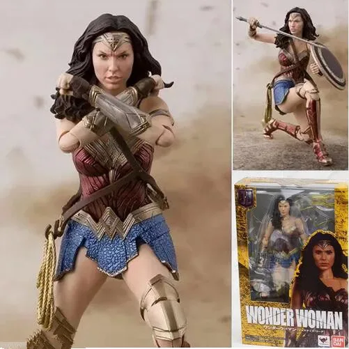 15 см Новая Лига Справедливости Figuarts Wonder Woman ПВХ фигурка Коллекция Модель игрушки Рождественский подарок кукла