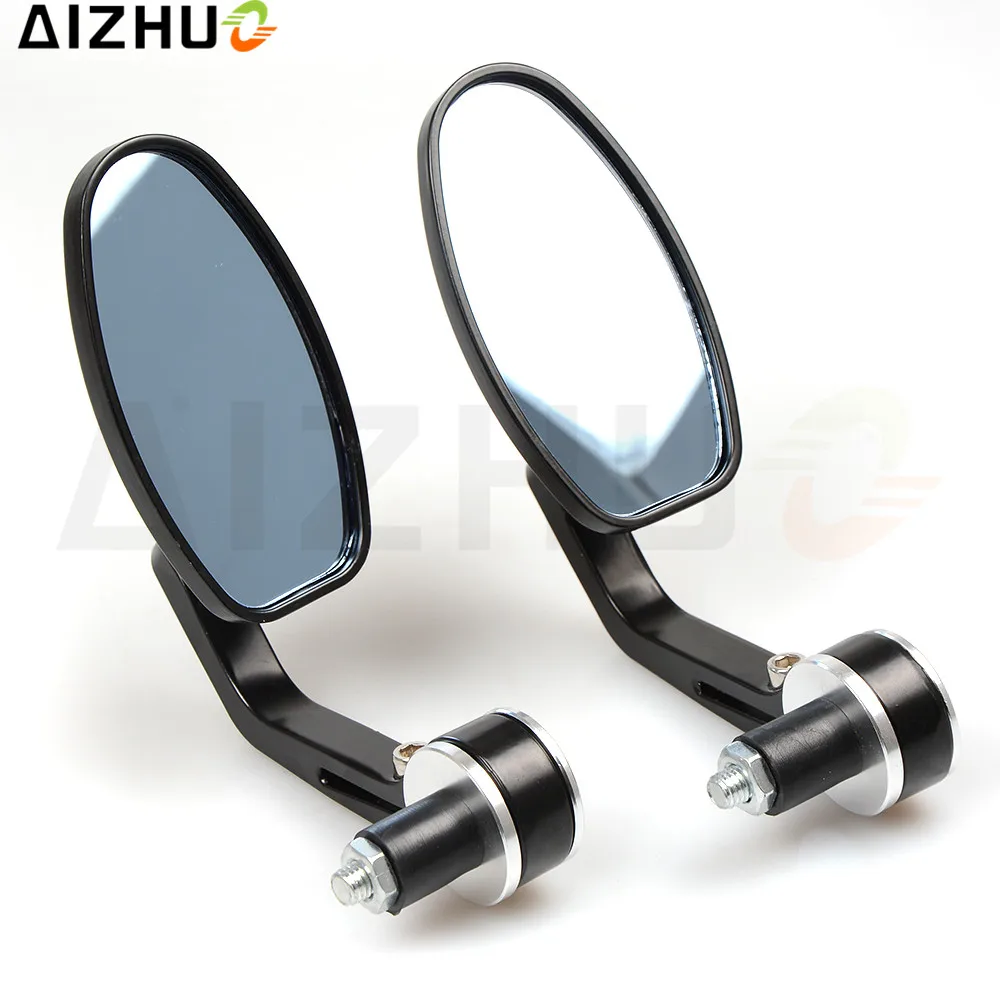 Motorcycle Rearview Mirrors Universal 22mm CNC Aluminum Handlebar End Mirror For Suzuki Bandit 650 1200 1250 DRZ 400 DL650