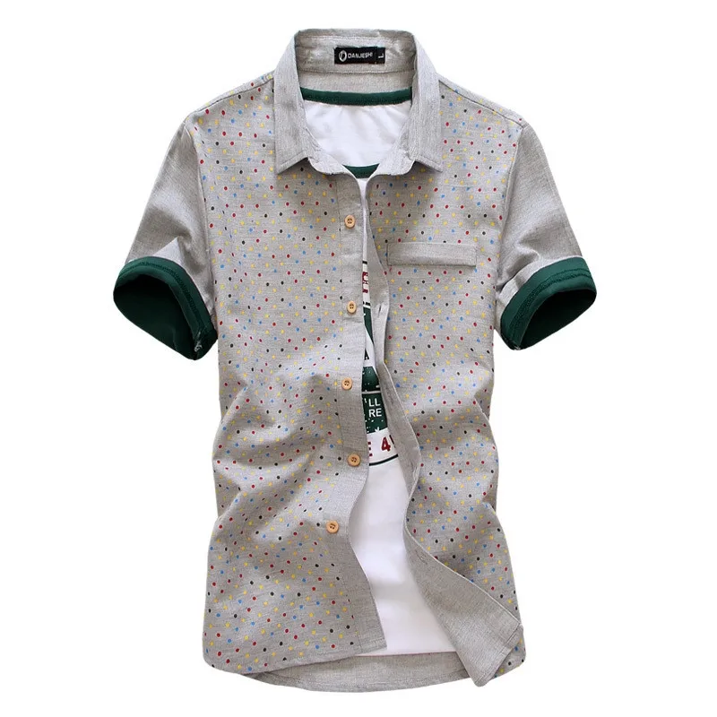 Brand New font b Men s b font Casual Polka Dot font b Shirt b font