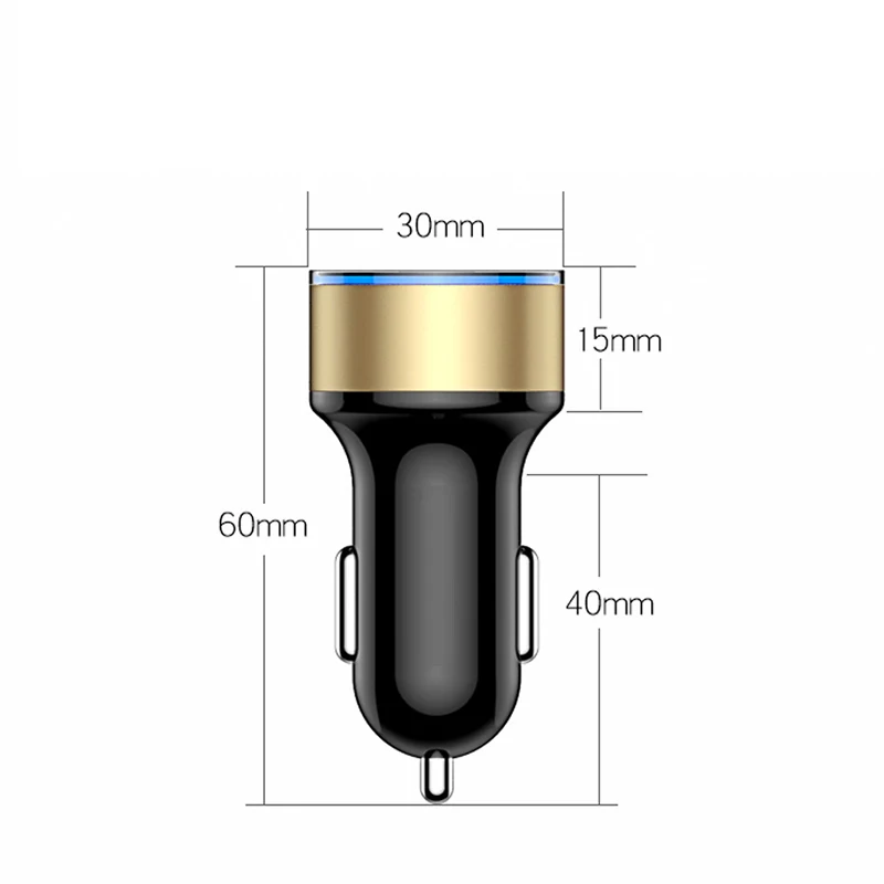 Быстрая зарядка 3.1A светодиодный цифровой дисплей автомобильное зарядное устройство двойной USB порт зарядное устройство для мобильного телефона s для iPhone huawei samsung Xiaomi зарядка