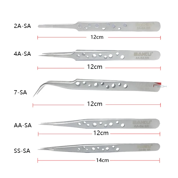 5 шт. антистатические пинцеты из нержавеющей стали для ремонта iPhone|tweezer set|steel