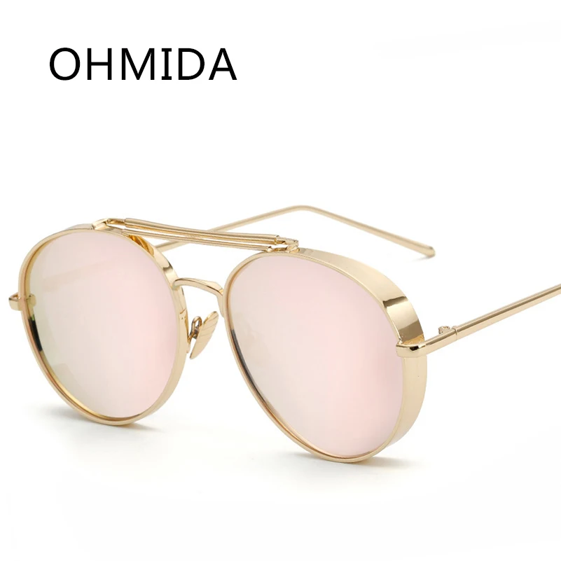 

OHMIDA Fashion Sunglasses Women Polarized 2017 Men White Frame Brand Designer Metal Female Sun Glasses oculo de sol masculino