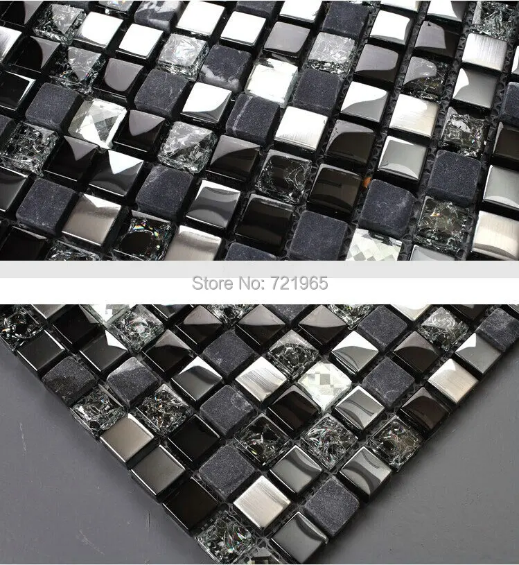 Black Silver Gl Mosaic Kitchen Wall Tiles Backsplash Sgmt165 Grey Black Silver Gl Mosaic Kitchen Wall Tiles Backsplash Sgmt165 Grey Stone Bathroom Diamond Mosaics On Aliexpress Alibaba Group