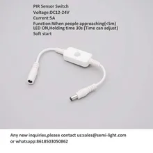 10 шт./лот PIR датчик и датчик движения человеческого тела для Светодиодный stripDC12-24V 5A
