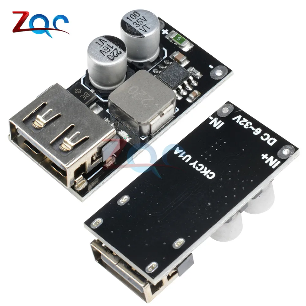 

USB QC3.0 QC2.0 DC-DC Step Down Buck Converter Charging Module DC 6-32V 9V 12V 24V to Fast Quick Charger Circuit Board 3V 5V 12V