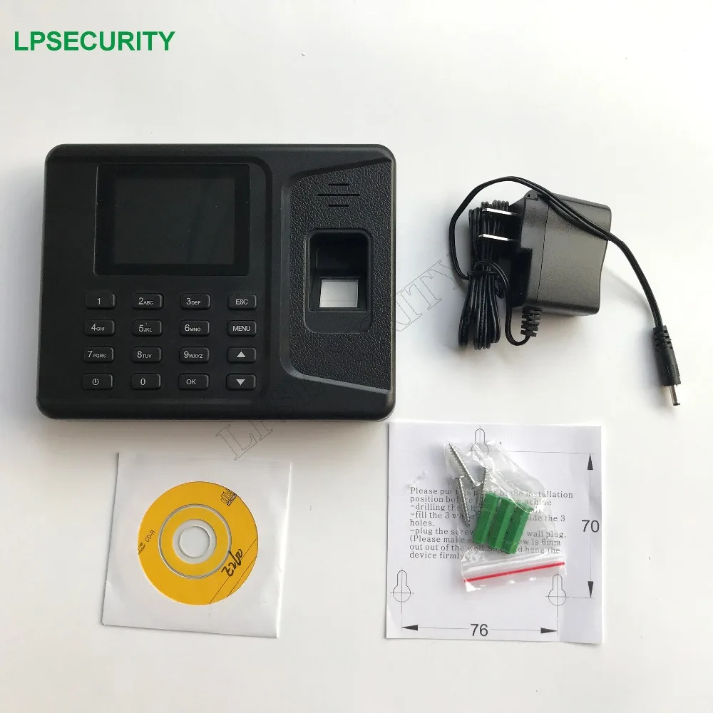 

Realand 2.8" HD TFT Colorful Screen with GUI Interface Software-free Fingerprint Attendance Machine A-E260 Black