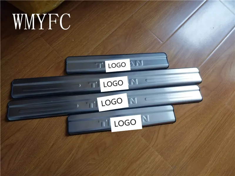 

for vw Volkswagen Tiguan stainless door sill scuff plate guards protector door sills trim pedal car accessories styling 4pcs/set