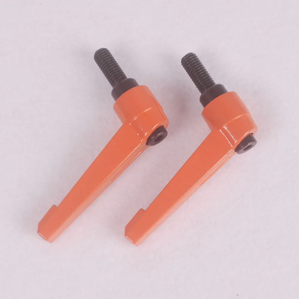 Цинковый сплав Orange M8 наружная резьба Регулируемая зажима ручной рычаг упаковка из 5 - Цвет: M8x63x20mm
