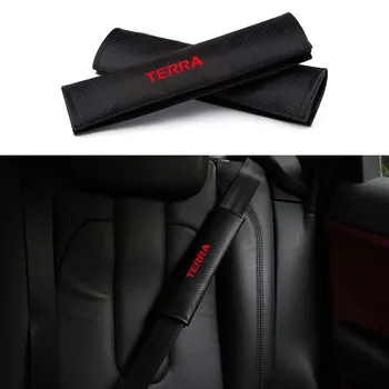 

For Nissan Terra Car Seat Belt Shoulder Strap Protect Pads Cover No Slip No Rubbing Soft Comfort 2Pcs Red Blue White
