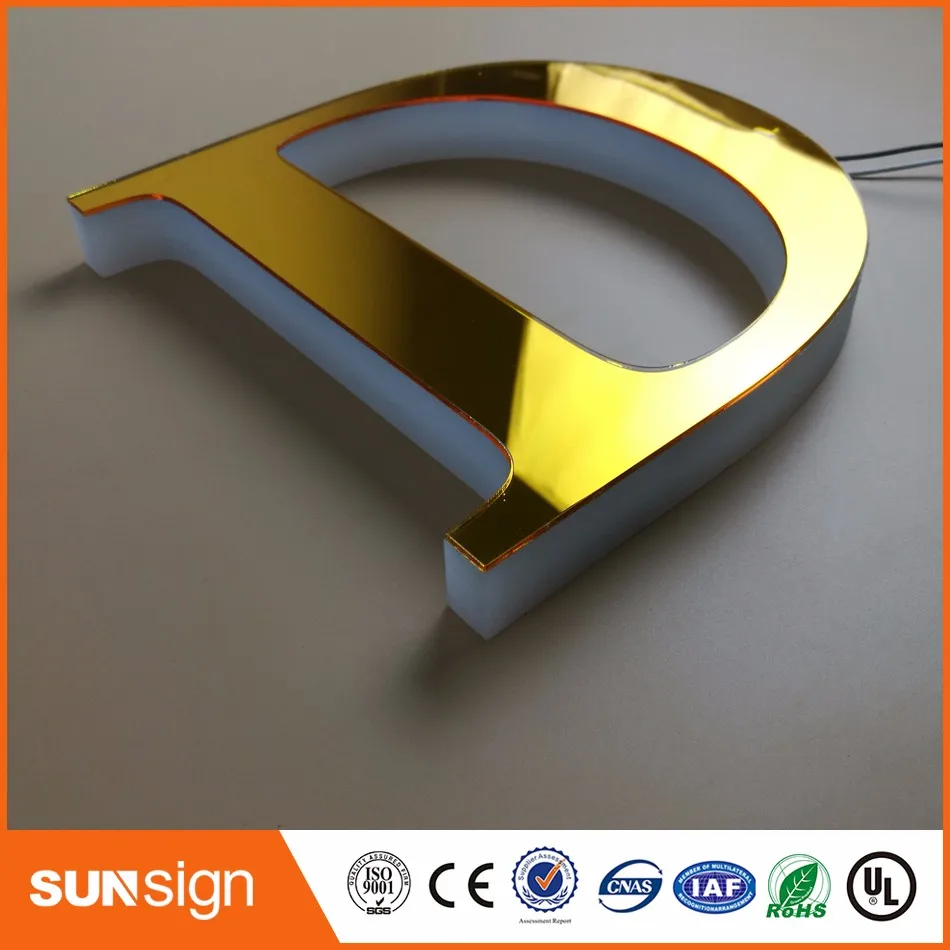 

Aliexpress custom three sides illuminated acrylic led light letters for shop sign