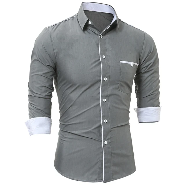 Dropshipping Brand Shirt Fashion Classic Design Men Dress Shirts Long ...