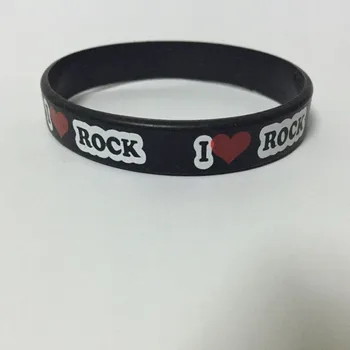 

I LOVE ROCK Silicone Bracelet print LOGO202*12*2MM.