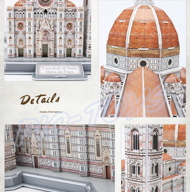 Новое поступление подарок 3D Пазлы Санта Мария модель здания церкви сборная игра