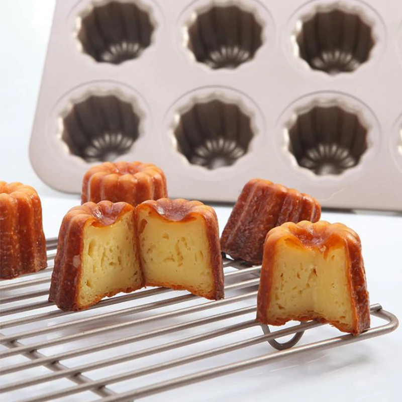 MyLifeUNIT Cannele пресс-форма для торта Пан 12-полости антипригарным углерода Сталь muffin сковорода кухонные принадлежности для выпечки