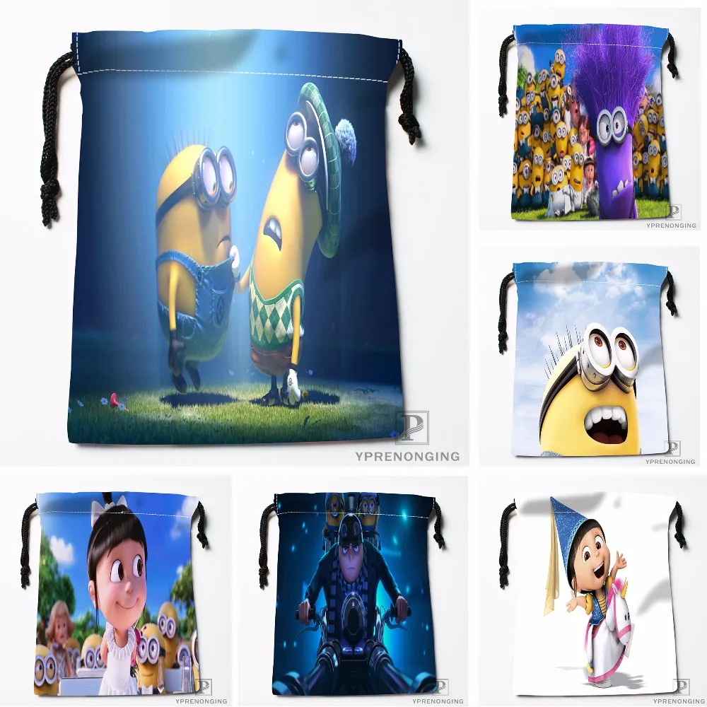 

Custom Despicable Me Drawstring Bags Printing Travel Storage Mini Pouch Swim Hiking Toy Bag Size 18x22cm#180412-11-73
