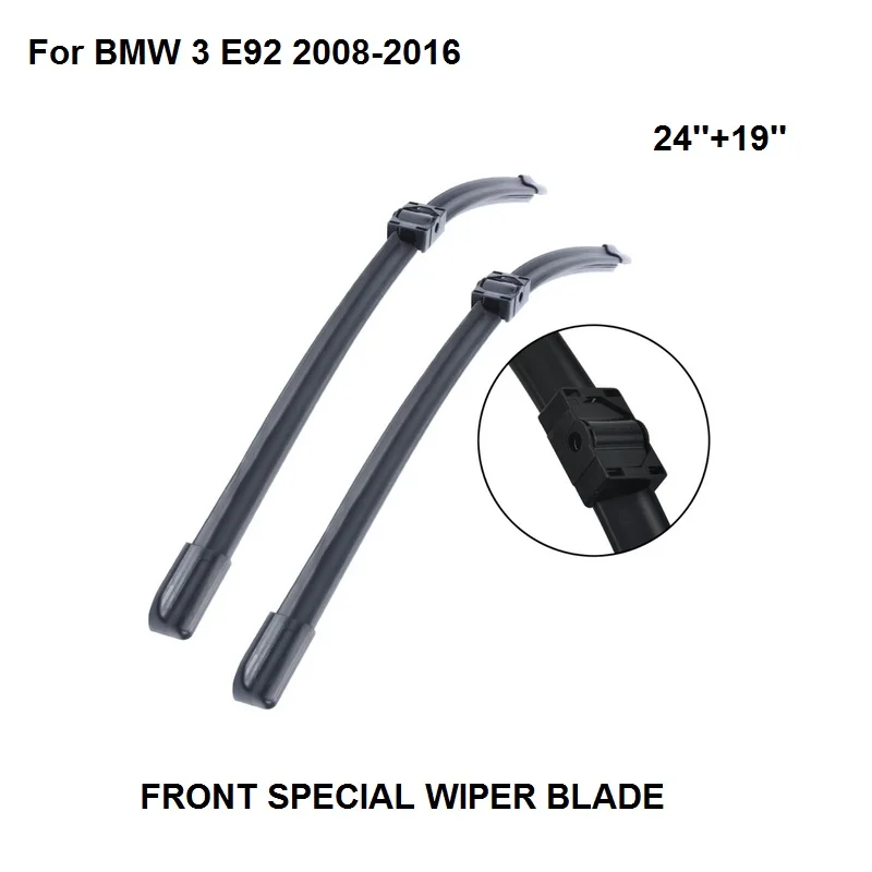 Wiper Blade for BMW 3 E92 2008 2016 24''+19'' High Quality Natural