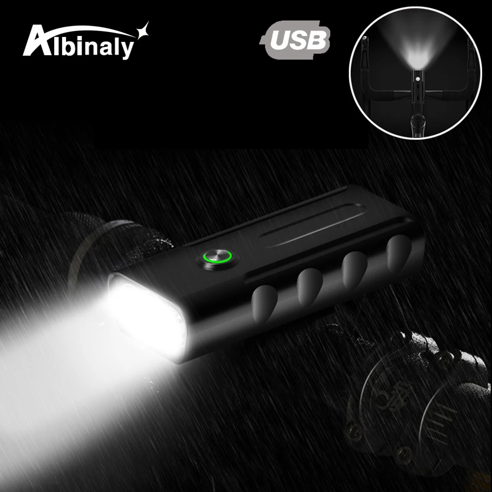 

USB Rechargeable Bicycle Light 3 Lighting Mode LED Bike Light Waterproof Portable Easy to Install Suitable for Night Ride