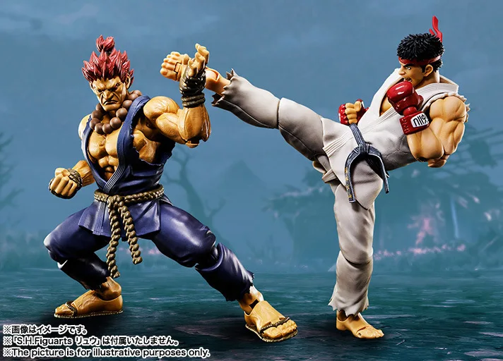 

Street Fighter Ryu Akuma Gouki Blue Jade Chun Li Fighting Movable Assembled PVC Action Figure Game Collectible Model