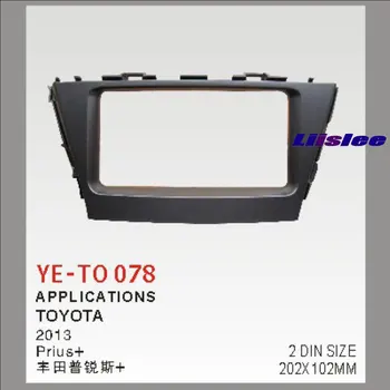

Car Refitting DVD GPS NAV Frame For Toyota Prius+ 2013 2 DIN CD DVD Panel Dash Board Kit Radio Frame Audio ABS Fascia