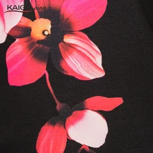 Tropical Floral New Women's Fashion Personality Pure Color Applique Adornment Straight Knee Summer Dress With Short Sleeves 1239