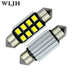 WLJH 2x светодио дный светодиодный свет автомобиля 2835 SMD чистый белый светодио дный 38 мм 39 Canbus ОШИБОК гирлянда номерной знак лампы C5W 272 для Mercedes