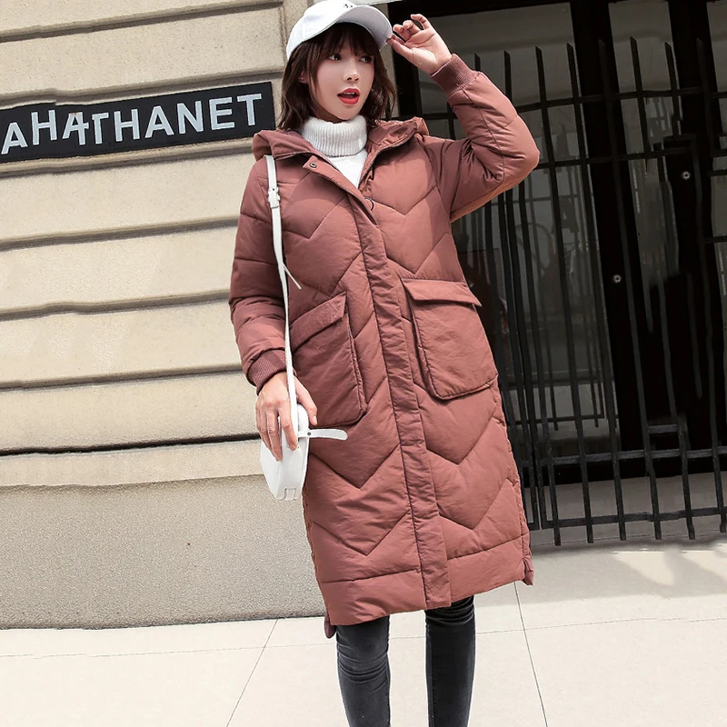 bean Couleur Longues À Dan352 Épais Solide Femme Capuchon Outwear Coton Manches Femmes Chaud Nouveau Lâche Veste Hiver Green Parkas Beige caramel black 2019 F0P1pqzpw
