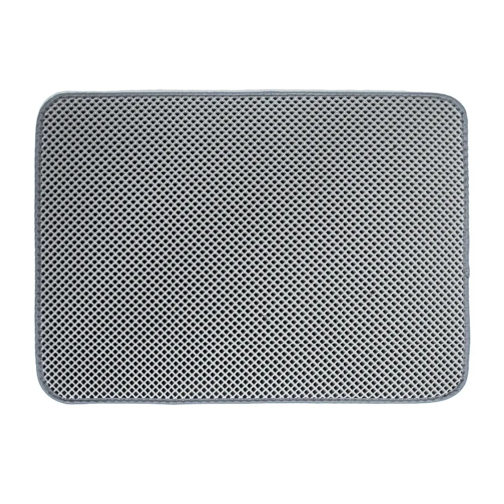 

Gray Cat Litter Trapper Mat Folding Waterproof Honeycomb Sifting Pad Protect Floor and Carpet Eco-friendly Light Weight EVA Foam